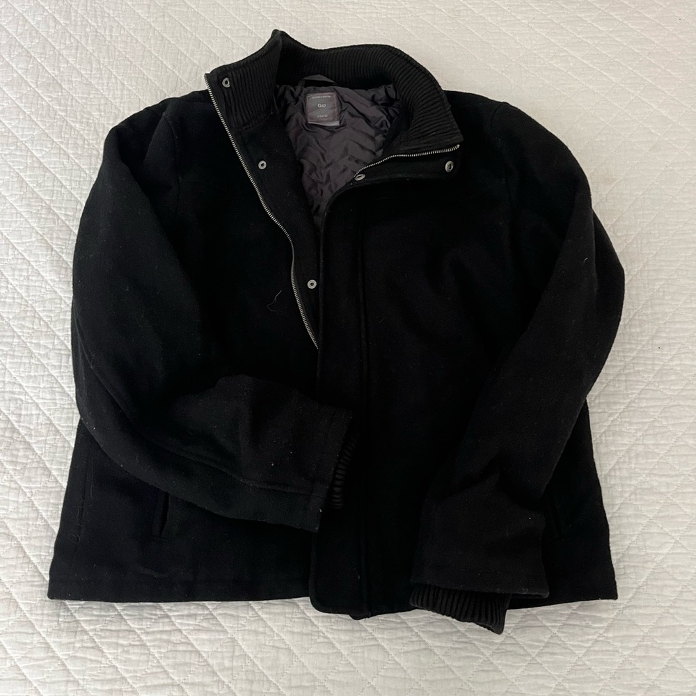 Gap black pea coat